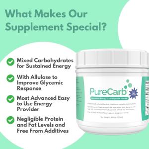 Solace Nutrition PureCarb (600g) Sustained Energy Carbohydrate Powder Blend Of Simple & Complex Carbohydrates