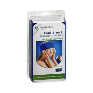 Health Mart Hot And Cold Application Head And Neck Reusable Compress 3.5” X 22.5” Gel Pack