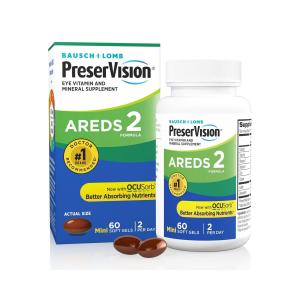 PreserVision AREDS 2 Formula + MultiVitamin Vitamin & Mineral Supplement 100 Ct Soft Gels