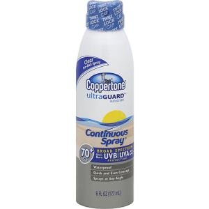 Coppertone UltraGuard AccuSpray Broad Spectrum SPF 70 Sunscreen Spray 6 Fl. Oz. Aerosol Can