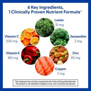 PreserVision AREDS 2 Formula + MultiVitamin Vitamin & Mineral Supplement 100 Ct Soft Gels