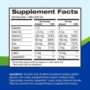 PreserVision AREDS 2 Formula + MultiVitamin Vitamin & Mineral Supplement 100 Ct Soft Gels