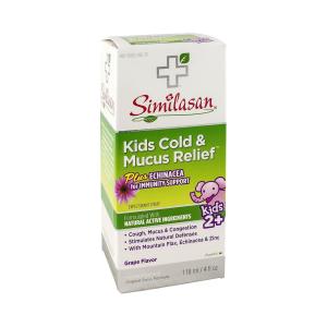 Similasan Cold & Mucus Relief, Natural Grape Flavor, Kids 118 Ml