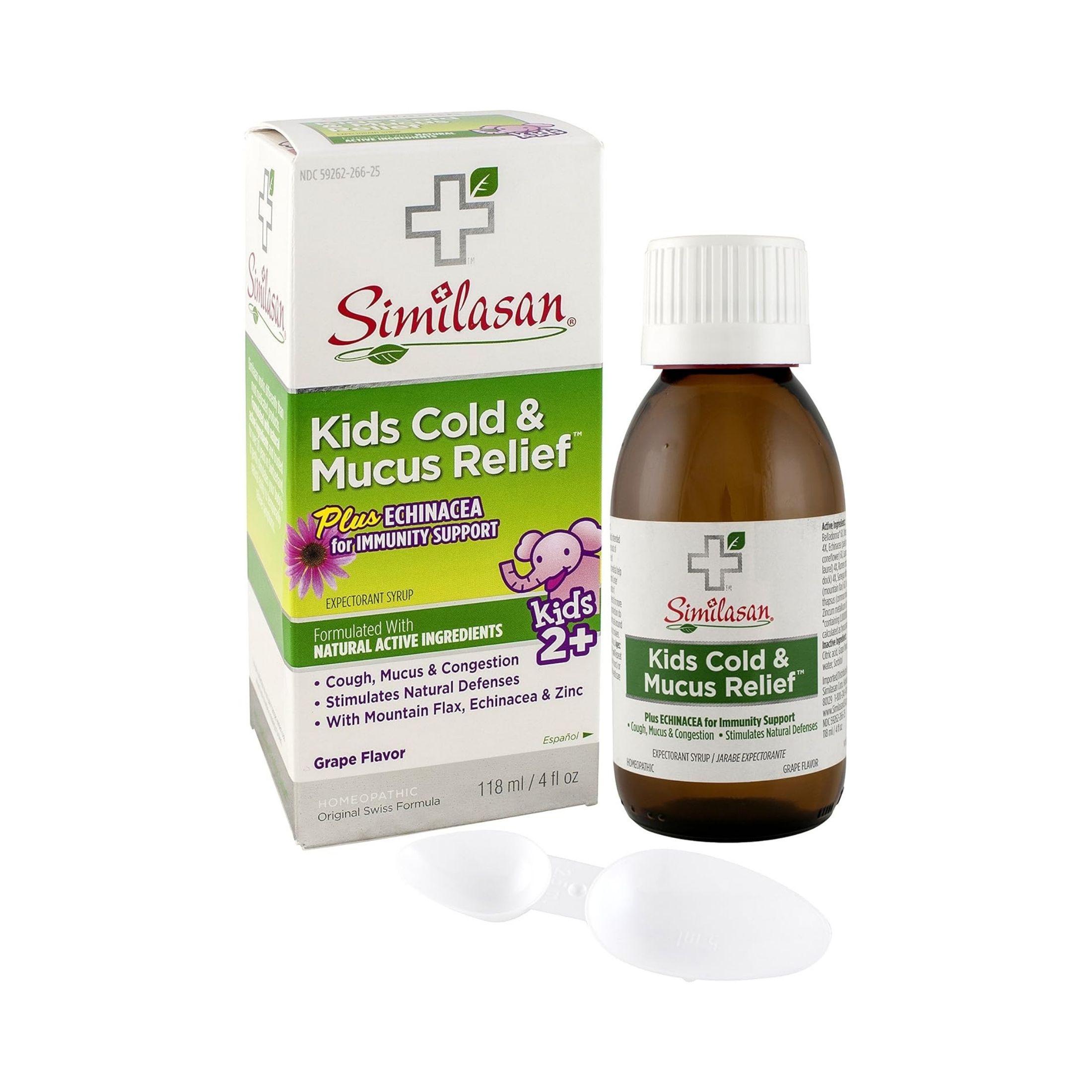 Similasan Cold & Mucus Relief, Natural Grape Flavor, Kids 118 Ml