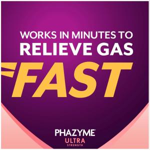 Phazyme Ultra Strength Gas & Bloating Relief, Works In Minutes, 48 Fast Gels