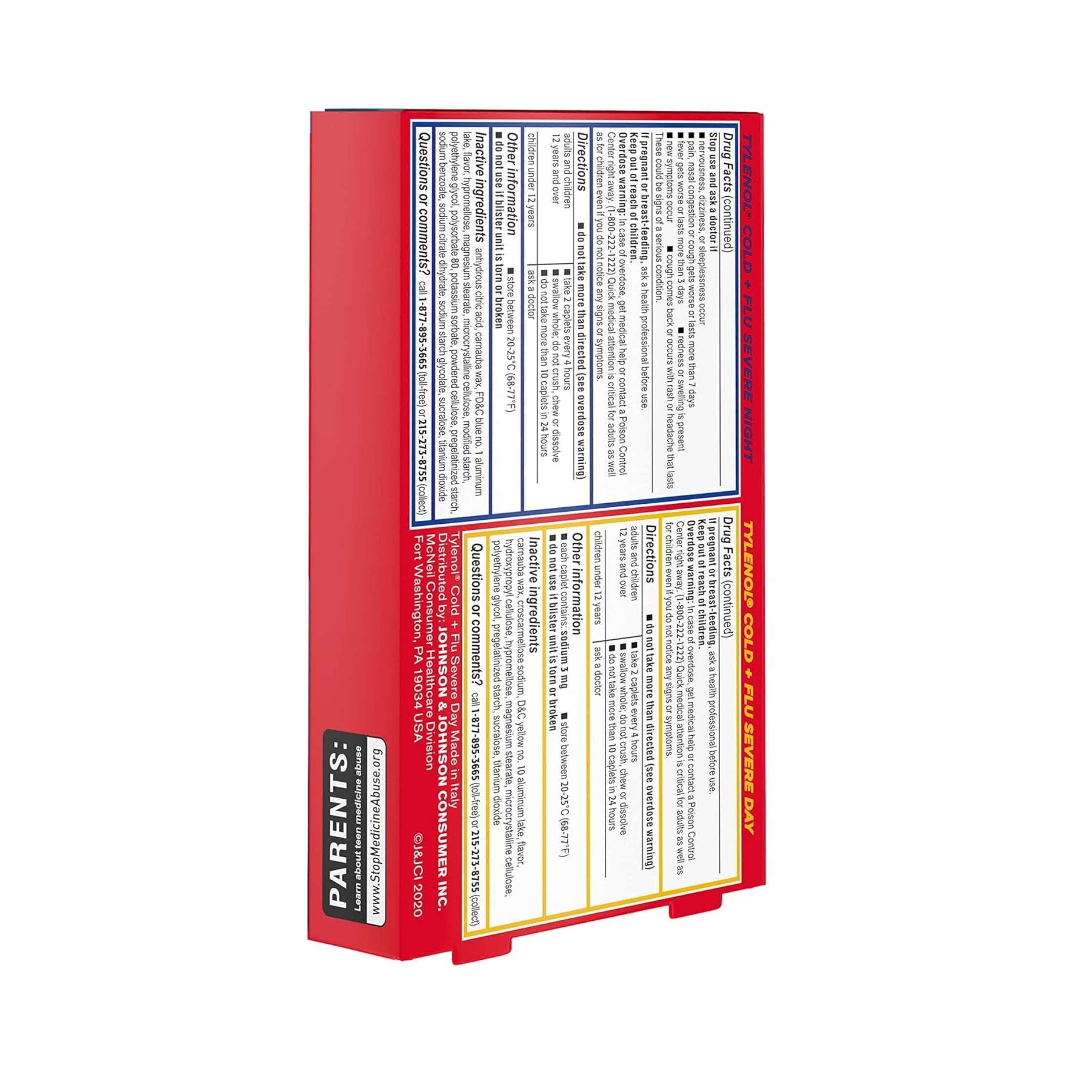 Tylenol Cold + Flu, Severe, Day/Night, Caplets, For Adults