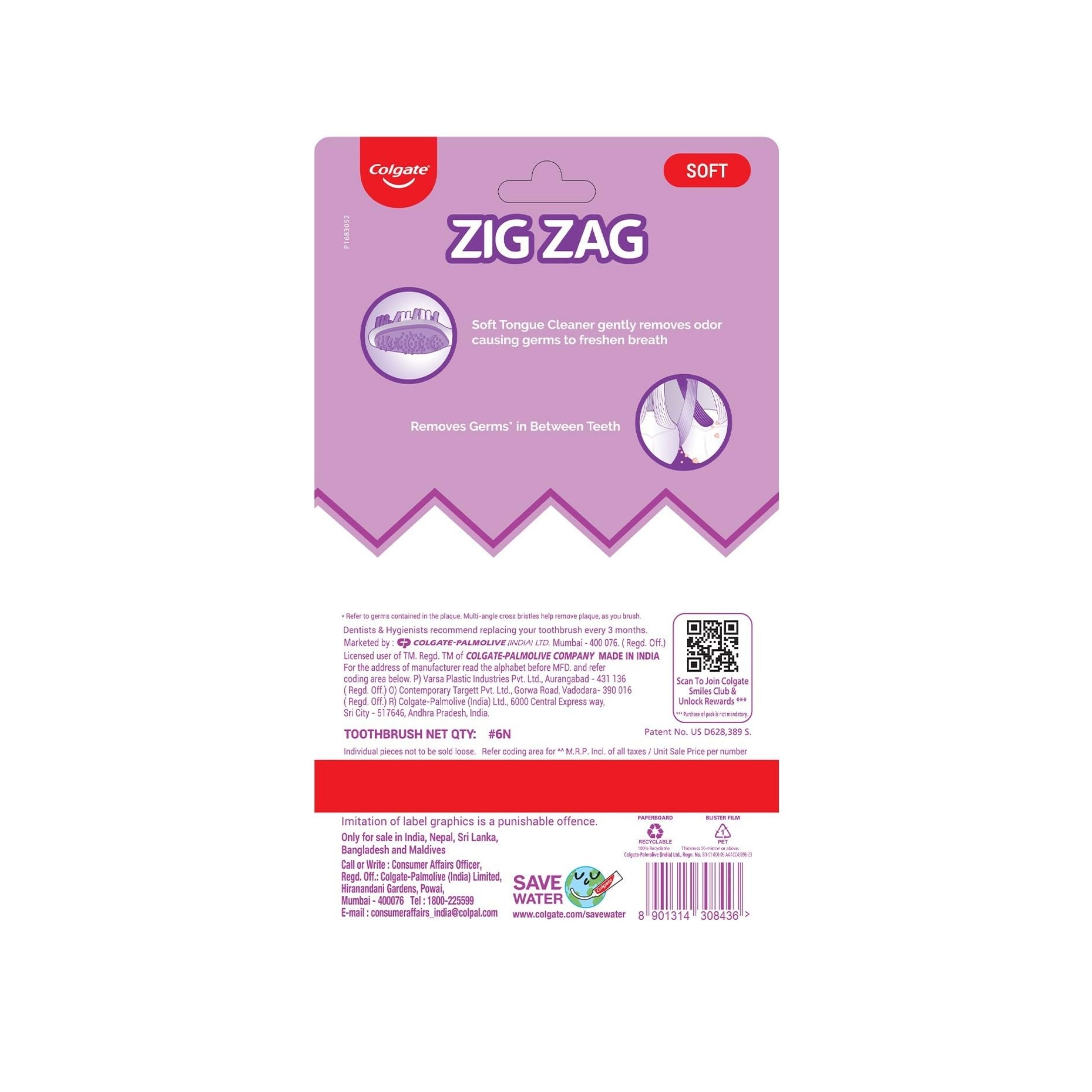 Colgate Zig Zag Deep Clean Toothbrush, Soft