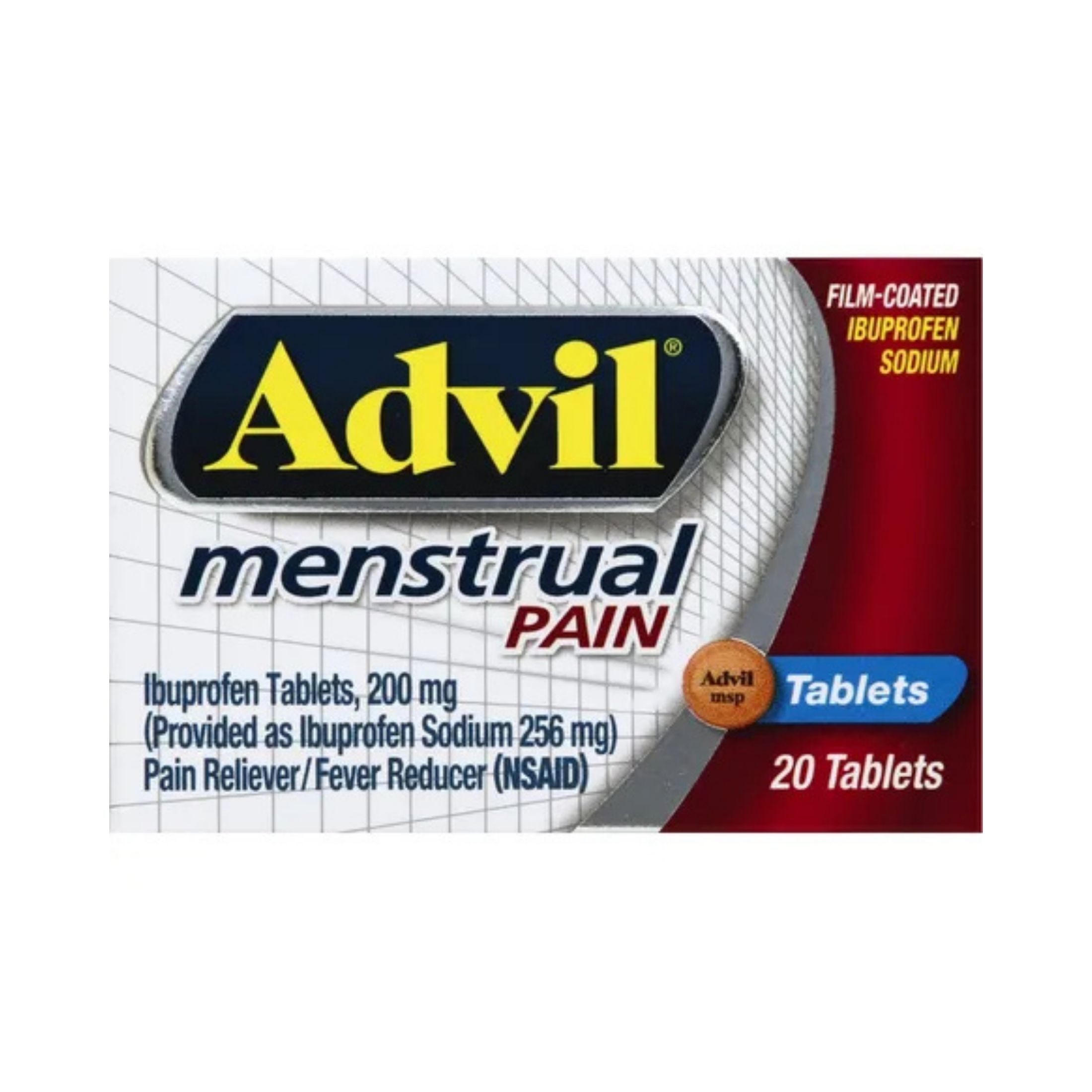 Advil Menstrual Pain, Ibuprofen Sodium, Tablets