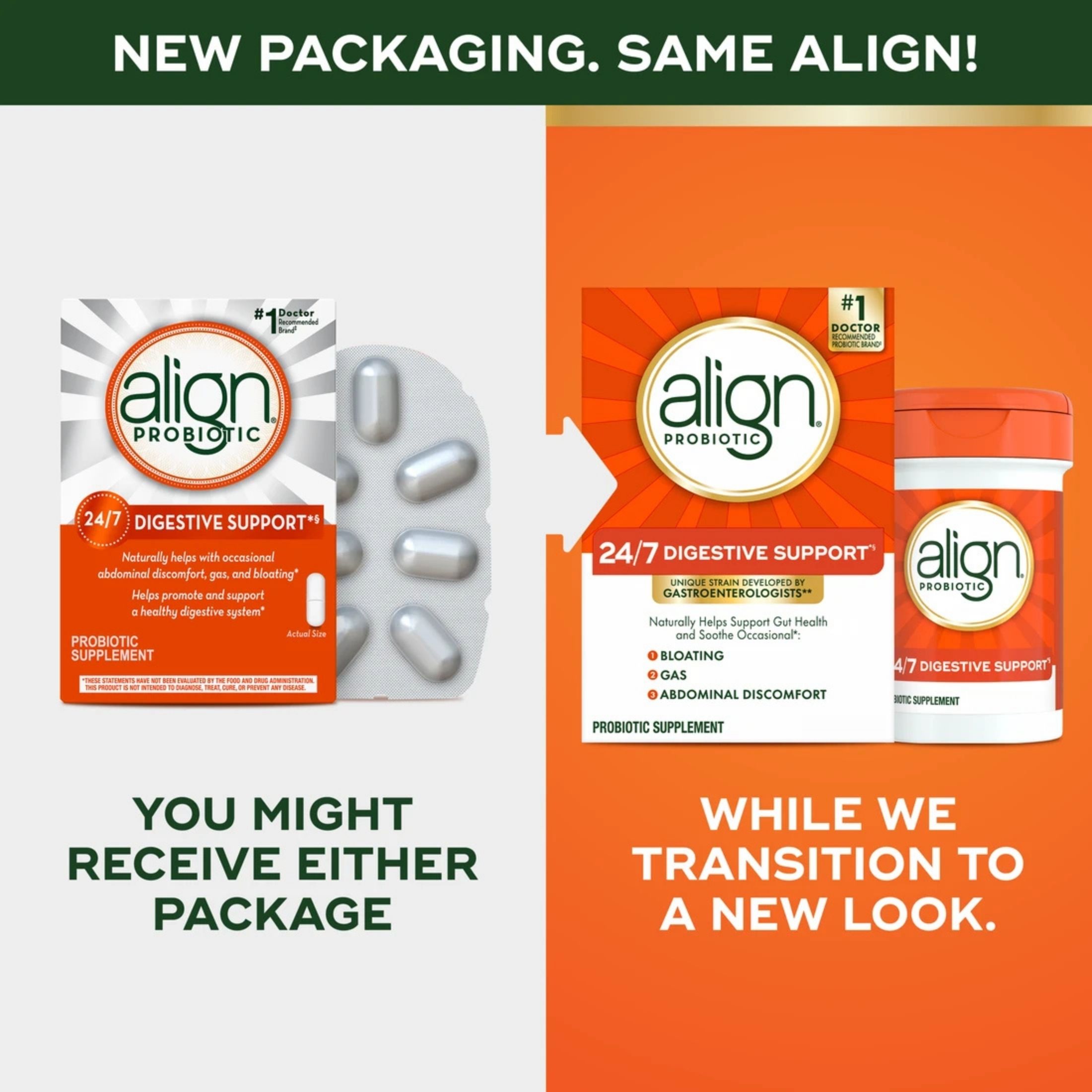 Align Probiotic Digestive Support, Chewable Tablets, Banana/Strawberry