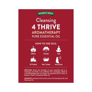 Nature's Truth Essential Oil, Pure, 4 Thrive, Cleansing, Aromatherapy 0.51 Fl Oz