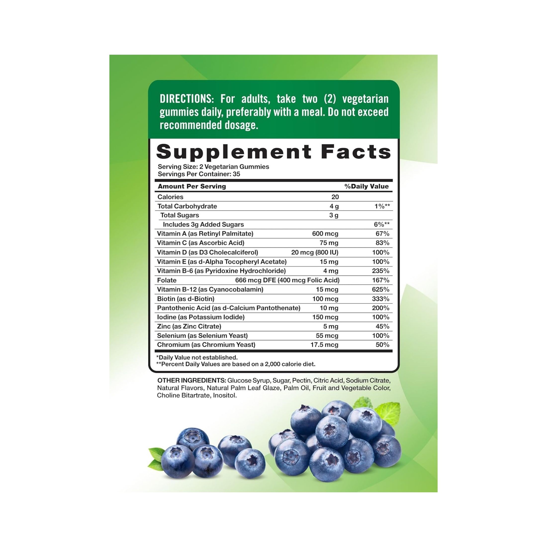 Nature's Truth Men's Multivitamin + B-12, D3, Zinc Vegetarian Gummies - Natural Blueberry Flavor 70ct