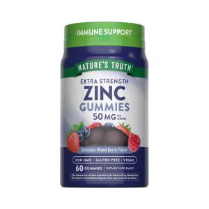 Nature's Truth Zinc, Extra Strength, 50 Mg, Gummies, Natural Mixed Berry Flavor