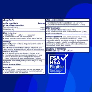 Alka-Seltzer Chewable Tablets Tropical Punch Heartburn + Gas Relief