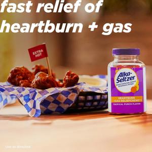 Alka-Seltzer Chewable Tablets Tropical Punch Heartburn + Gas Relief
