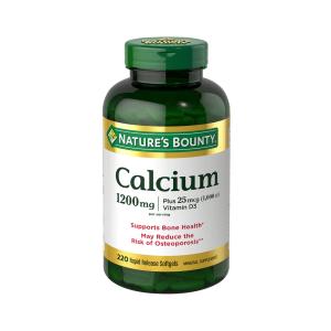 Nature's Bounty Calcium Plus Vitamin D3, 1,200 Mg, 220 Rapid Release Softgels