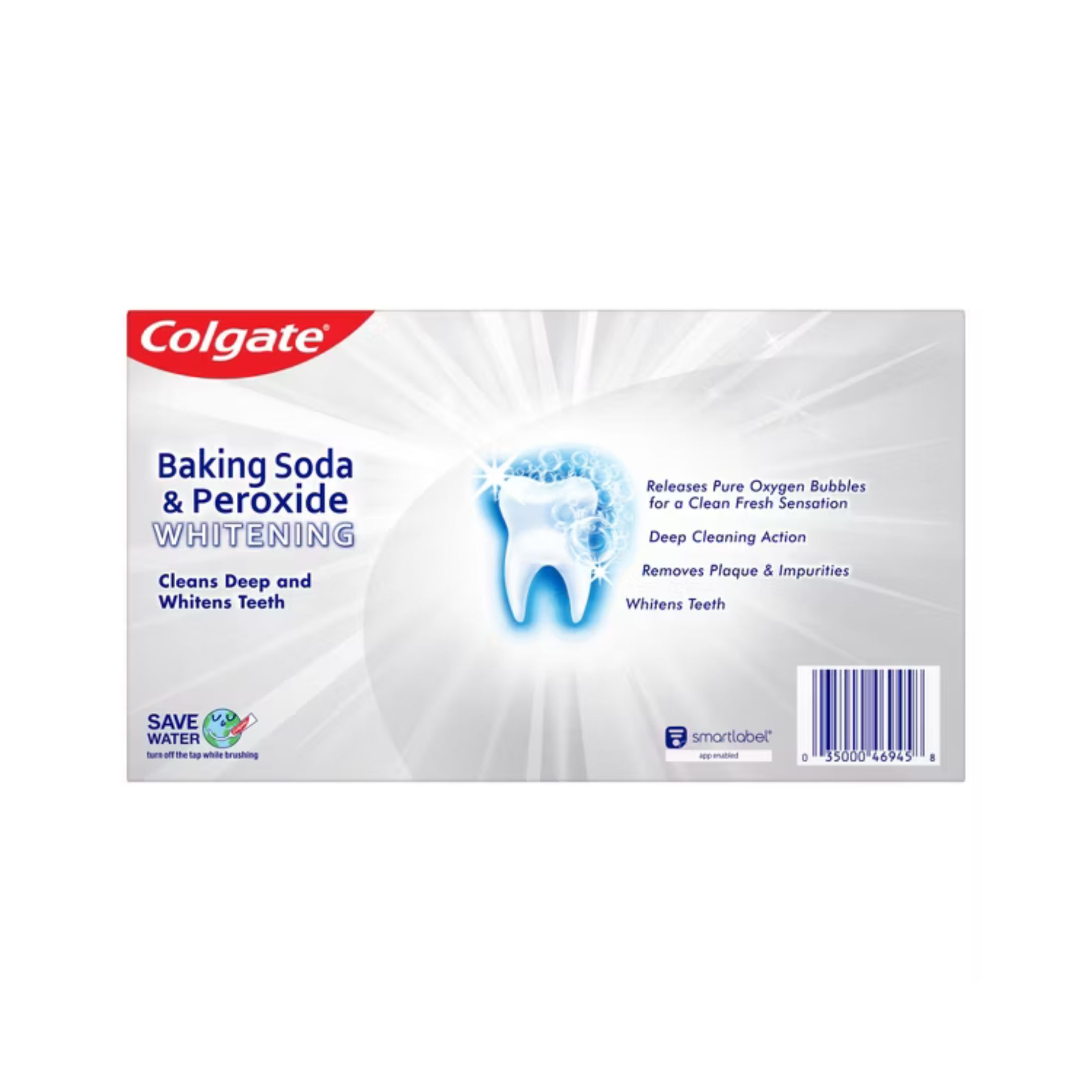 Colgate Brisk Mint Fluoride Toothpaste, Anticavity, Whitening, Baking Soda & Peroxide, Paste