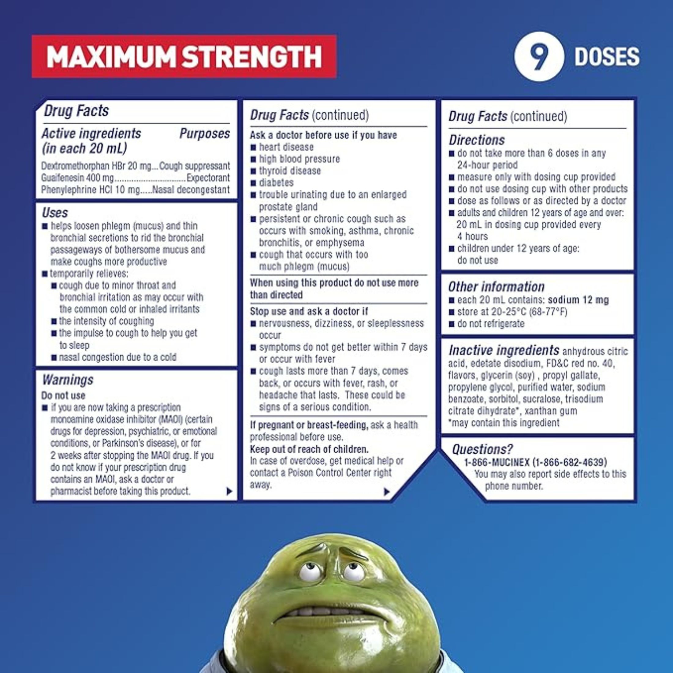 Mucinex DM Clear & Cool Severe Congestion & Cough Liquid