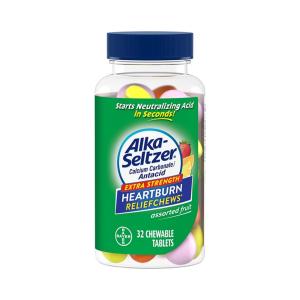 Alka-Seltzer Extra Strength Heartburn Relief Chews Assorted Fruit 32 Chewable Tablets