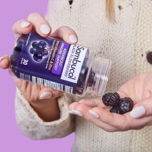Sambucol Black Elderberry, Advanced Immune Support With Vitamin C & Zinc, 30 Gummies