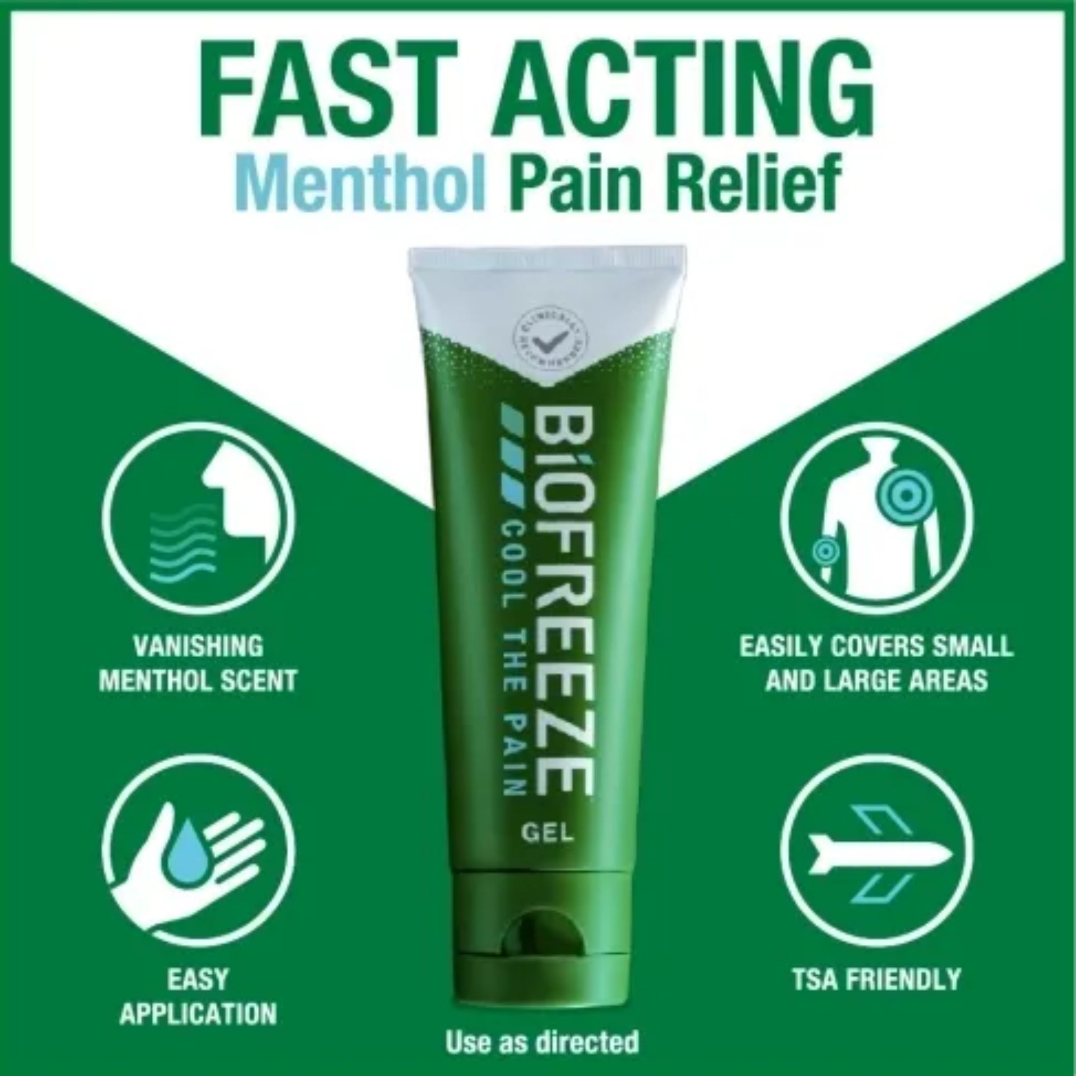 Biofreeze Menthol Pain Relief Gel, 3 Fl Oz