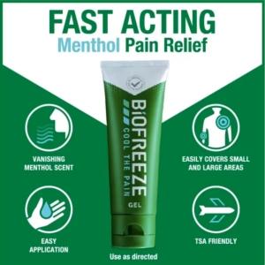 Biofreeze Menthol Pain Relief Gel, 3 Fl Oz