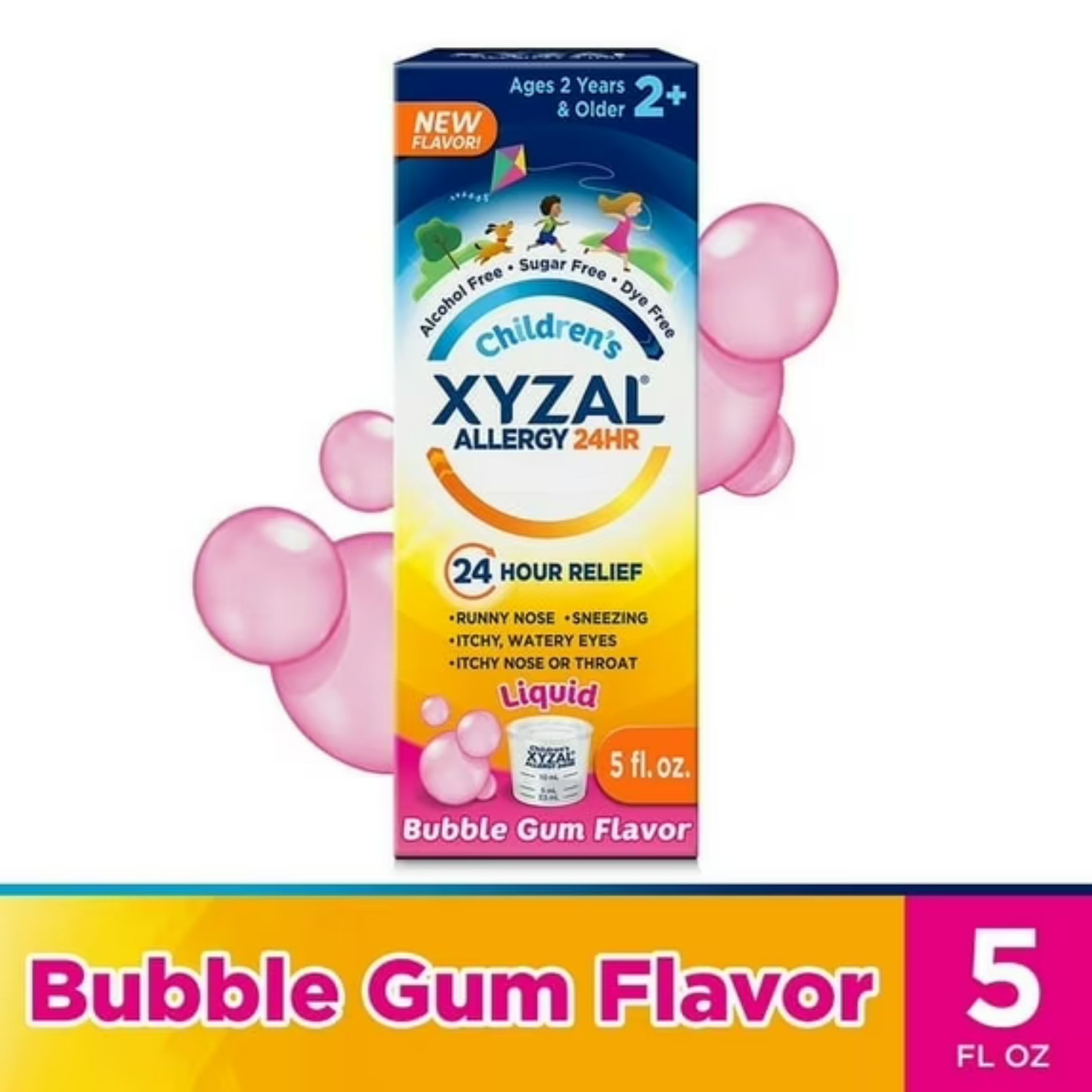 Xyzal Allergy, Children's, 24 Hr, Bubble Gum Flavor, Liquid 5 Fl Oz