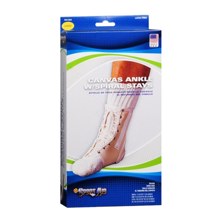 Sport Aid Ankle With Spiral Stays Canvas Large