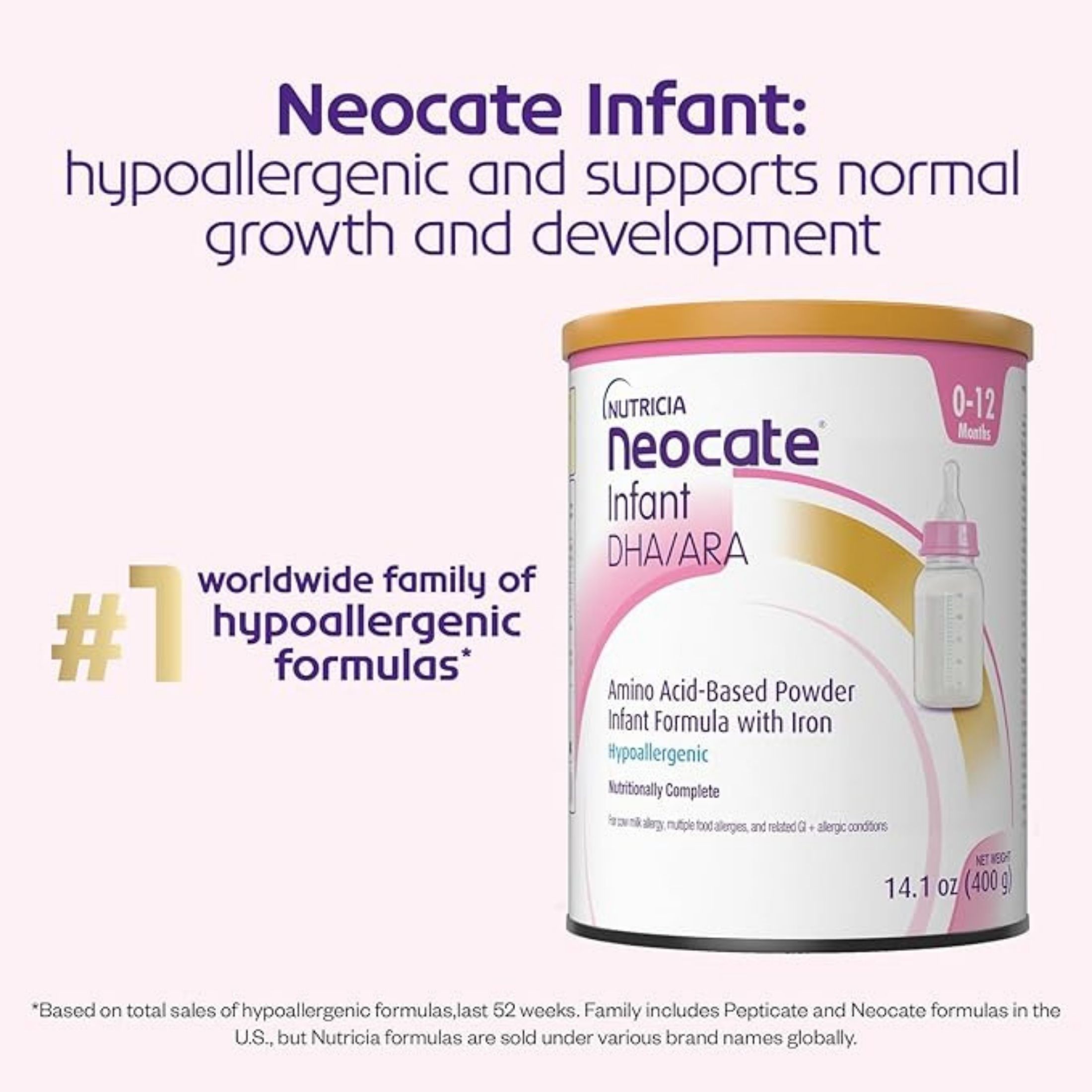 Neocate Nutricia Infant Formula, Hypoallergenic, Amino Acid-Based 14.1 Oz