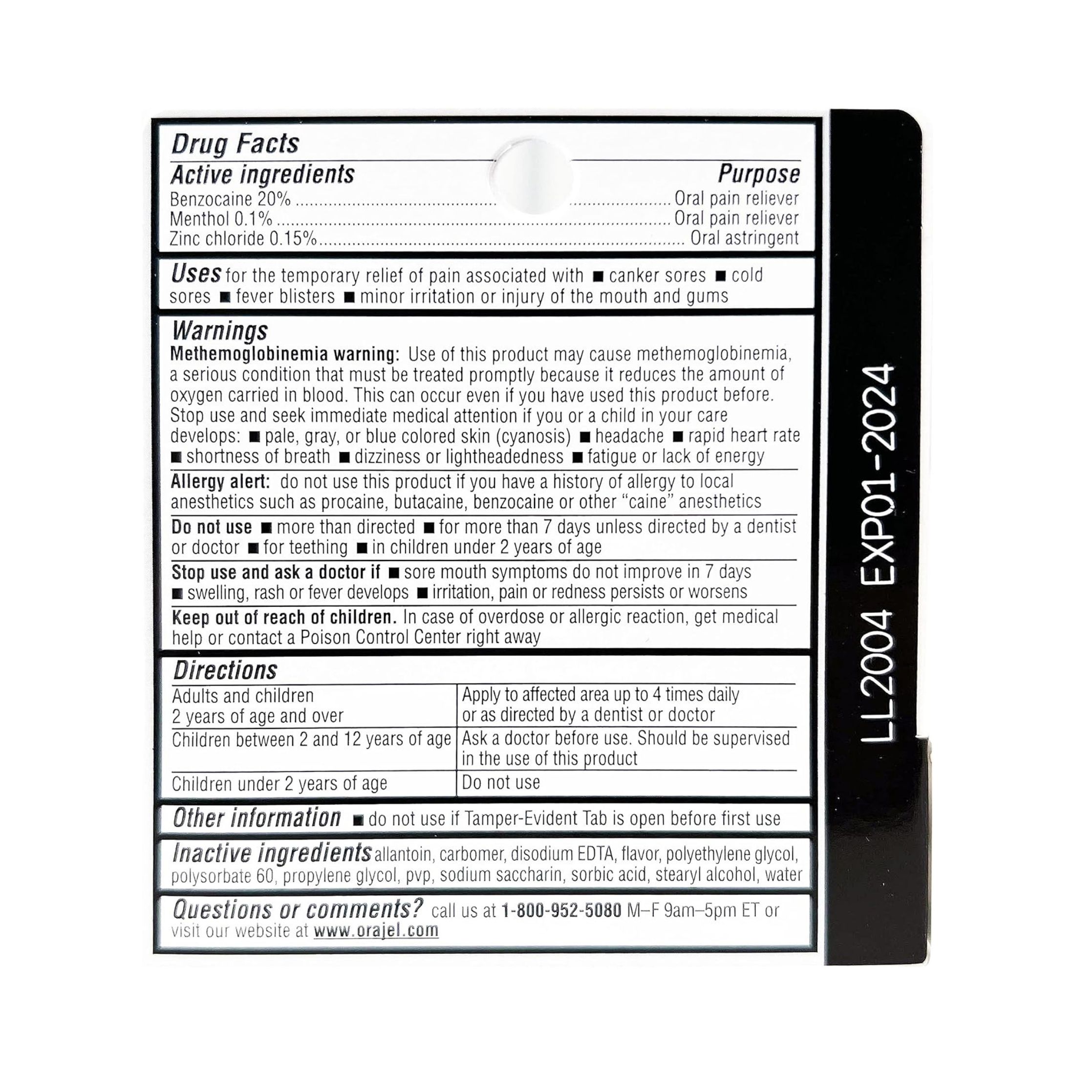 Orajel Mouth Sore Pain Relief Gel, 0.18 Oz