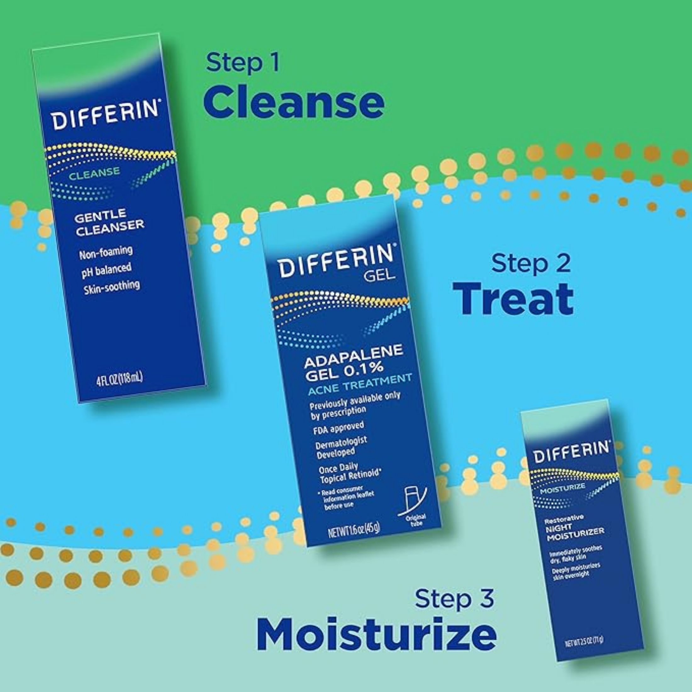 Differin Balancing Cleanser Skin Soothing Liquid 4 Oz