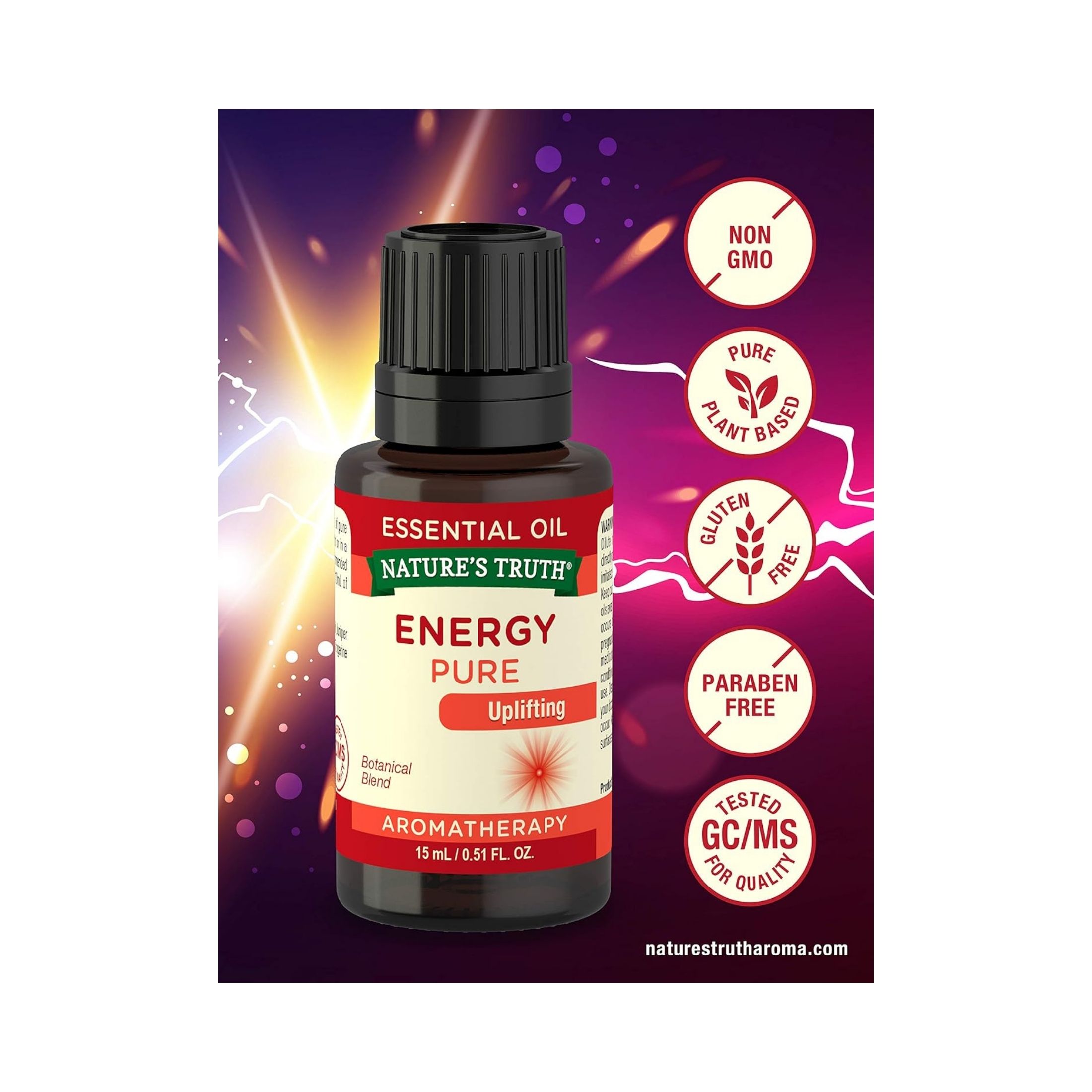 Nature's Truth Essential Oil, Pure, Energy, Uplifting 0.51 Fl Oz