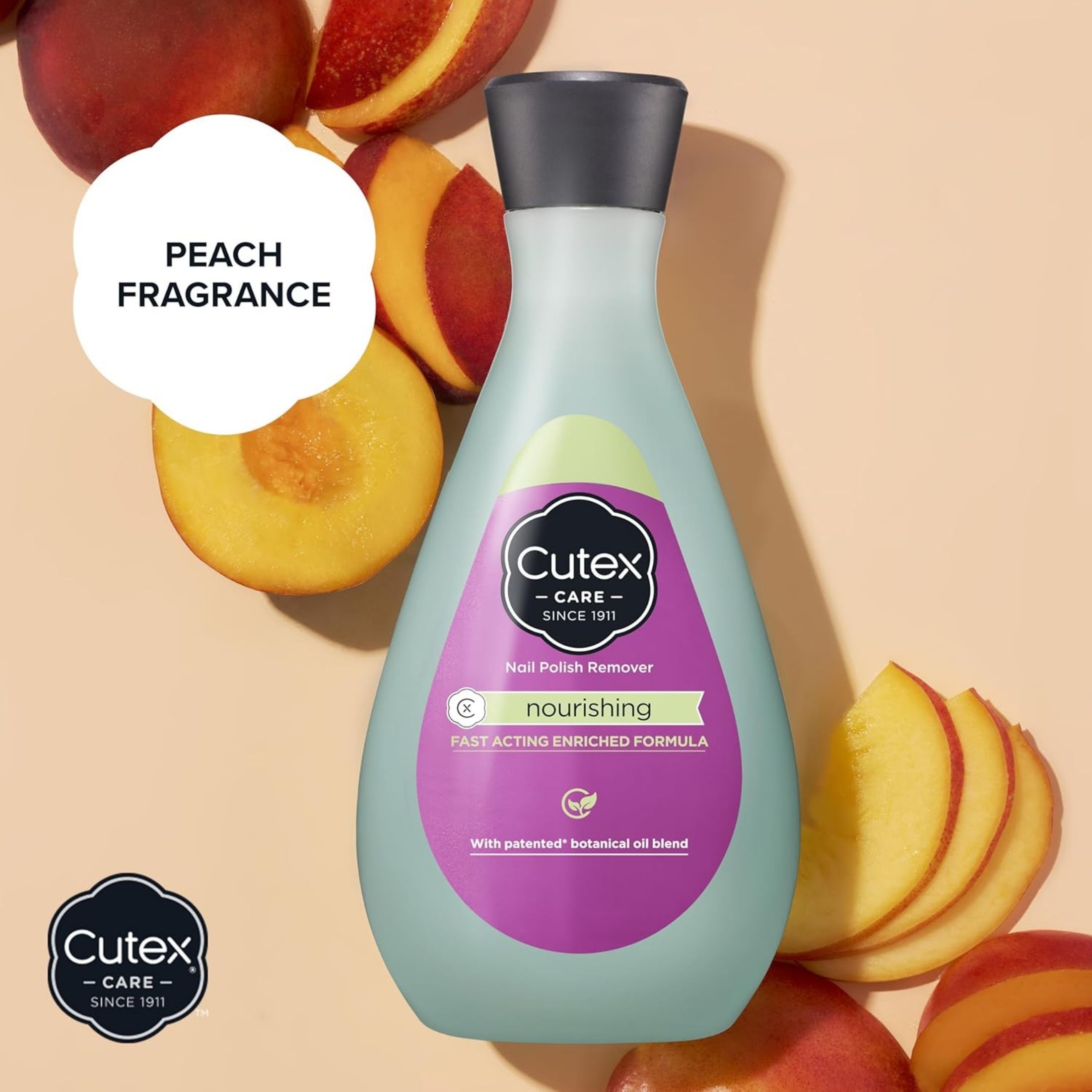 Cutex Care Nourishing Nail Polish Remover, 6.7 Fl Oz