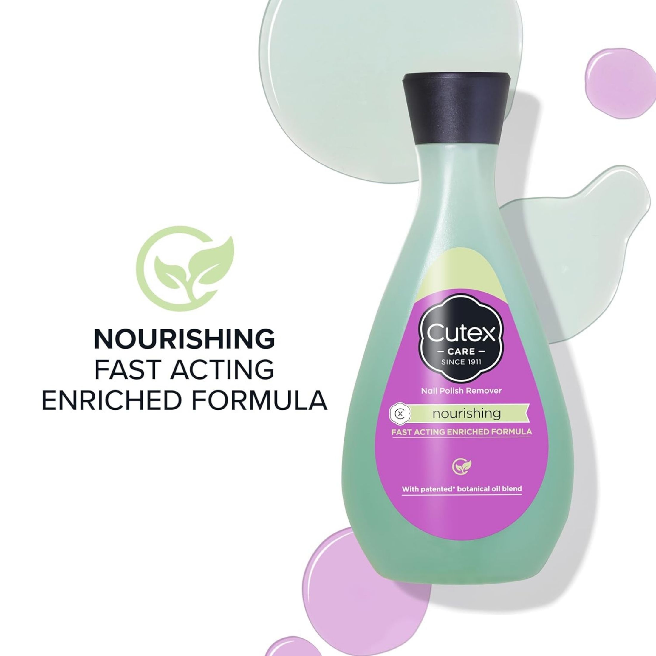 Cutex Care Nourishing Nail Polish Remover, 6.7 Fl Oz