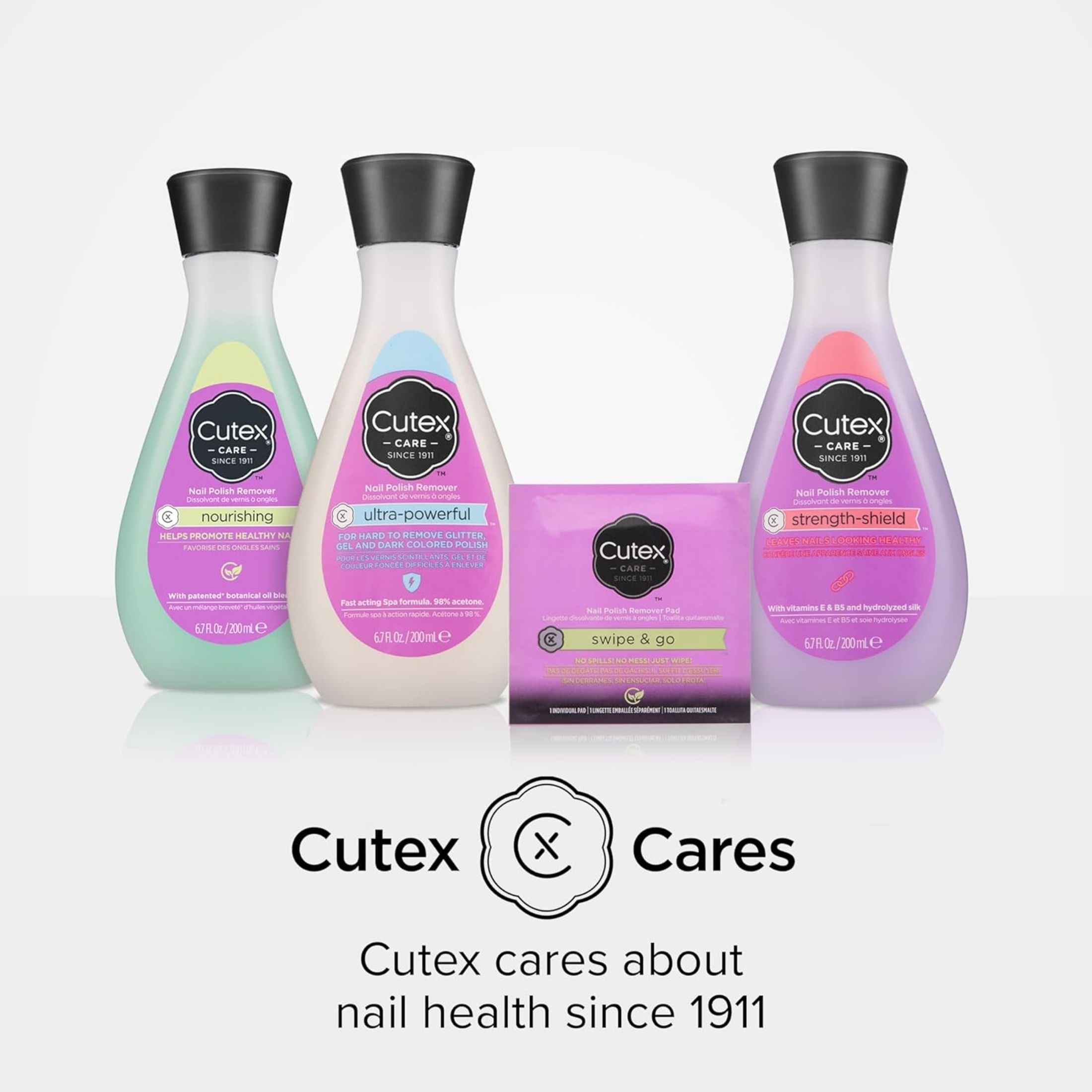 Cutex Care Nourishing Nail Polish Remover, 6.7 Fl Oz