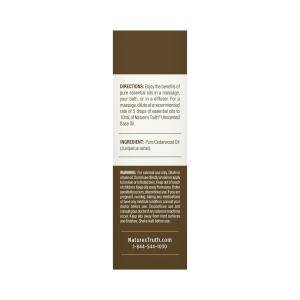 Nature's Truth Essential Oil, Pure, Cedarwood, Balancing 0.51 Fl Oz