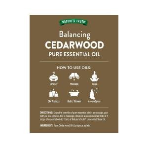 Nature's Truth Essential Oil, Pure, Cedarwood, Balancing 0.51 Fl Oz