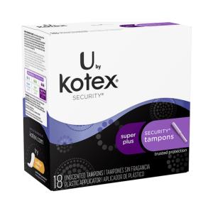 U By Kotex Security Tampons With Plastic Applicators Unscented Super Plus Absorbency
