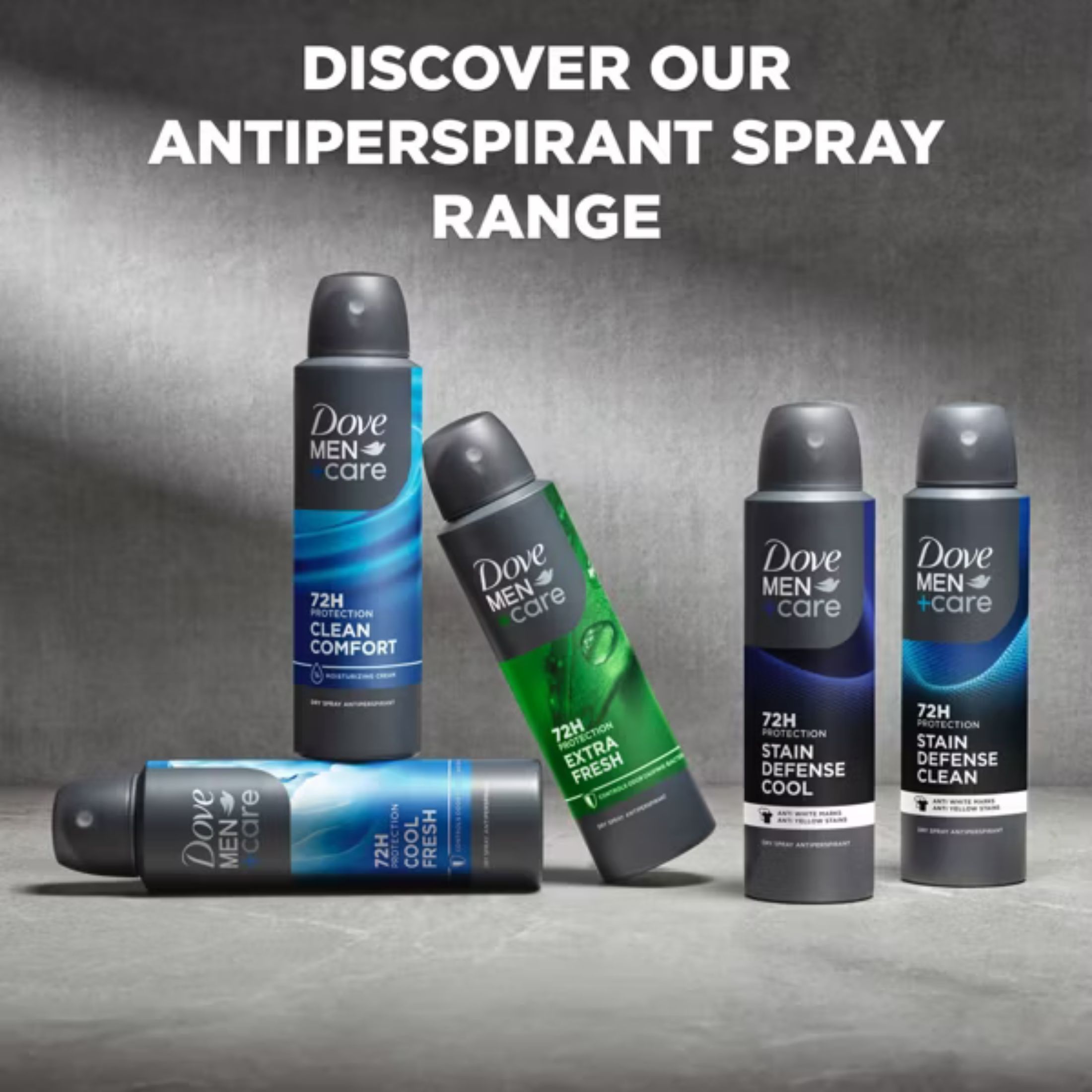 Dove Men Care Stain Defense Clean 72H Dry Spray Antiperspirant Deodorant, 3.8 Oz