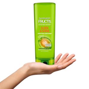 Fructis Garnier Sleek & Shine Conditioner, Frizzy, Dry, Unmanageable Hair, 12 Fl. Oz