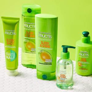 Fructis Garnier Sleek & Shine Conditioner, Frizzy, Dry, Unmanageable Hair, 12 Fl. Oz