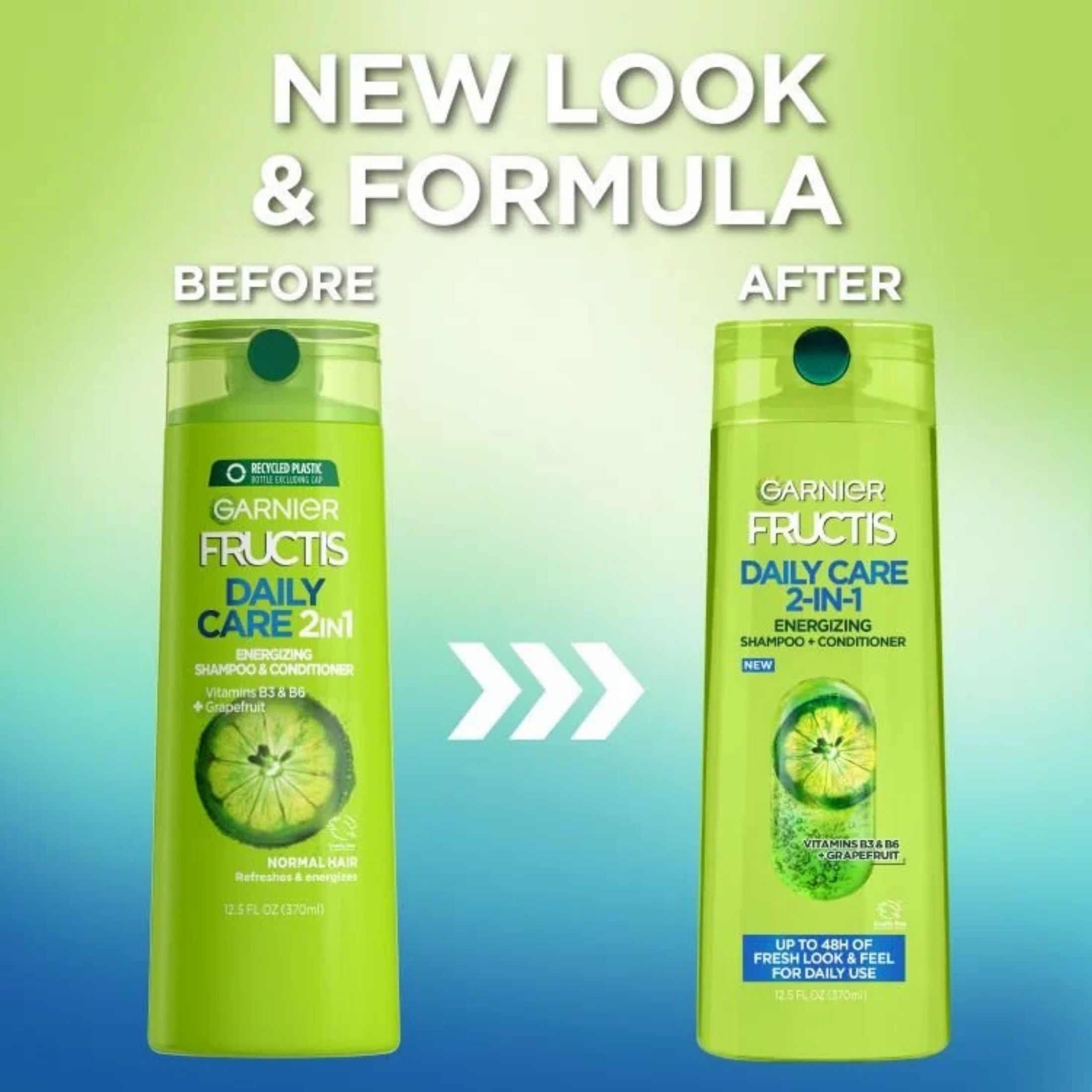 Fructis Garnier Daily Care 2-in-1 Shampoo And Conditioner, Normal Hair, 12.5 Fl. Oz