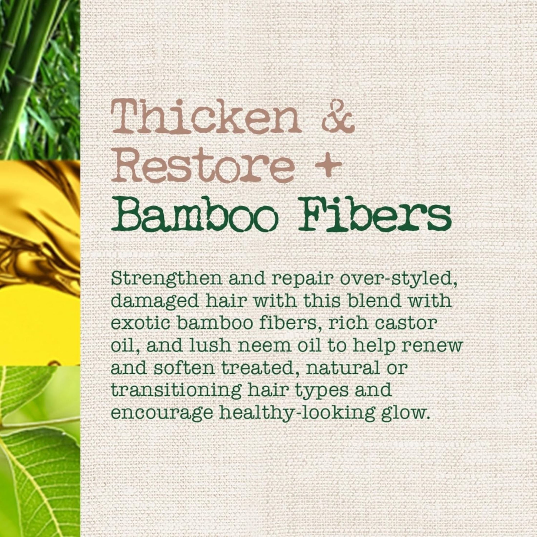 Maui Moisture Er, Hair Care, Thicken & Restore + Bamboo Fibers 13 Fl Oz