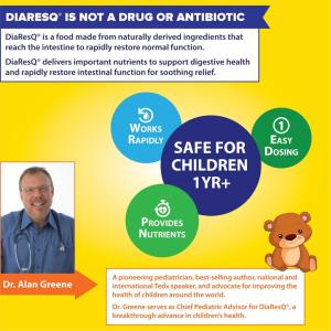 DiaResQ Children's Soothing Diarrhea Relief Drink Mix Packets Vanilla Flavor