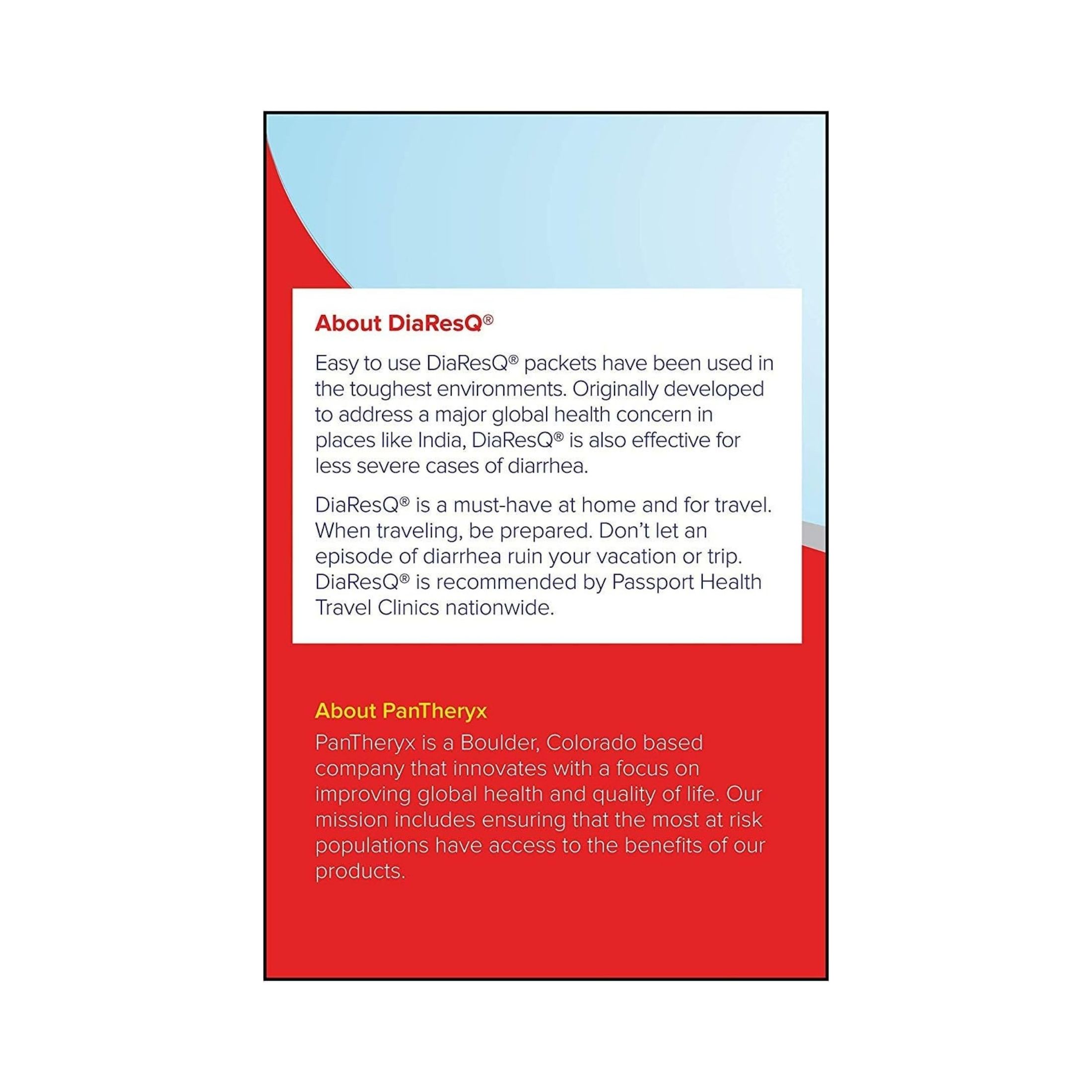 DiaResQ Rapid Recovery Diarrhea Relief Packets, Vanilla Flavor