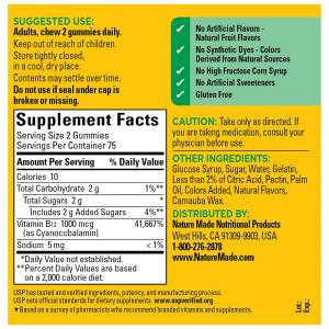 Nature Made Energy B12, 1000 Mcg, Gummies, Cherry & Mixed Berry