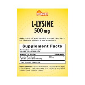 Sundance Vitamins 500 Mg L-Lysine Coated Caplets