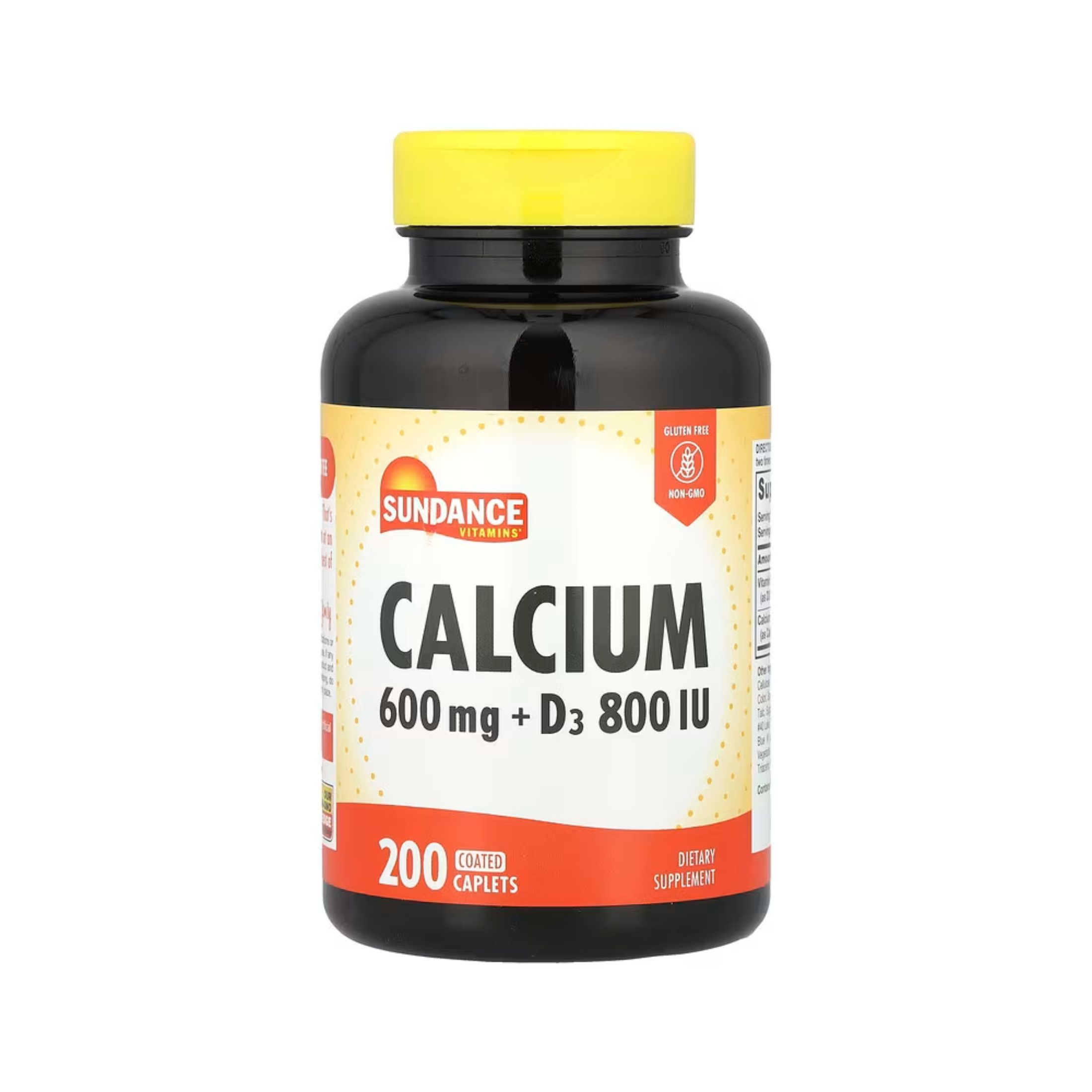 Sundance Calcium 600 Mg + Vitamin D3 800 IU - 200 Coated Caplets