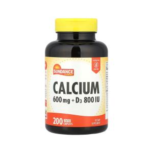 Sundance Calcium 600 Mg + Vitamin D3 800 IU - 200 Coated Caplets