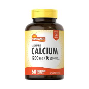 Sundance Vitamins Absorbable Calcium 1200 Mg + D3 5000 IU - 60 Softgels