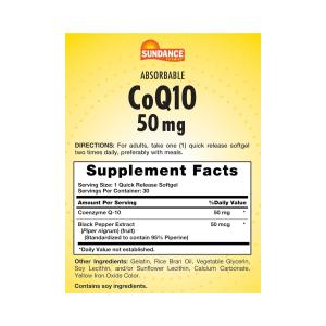 Sundance Vitamins Co Q-10 50 Mg Mineral Supplement